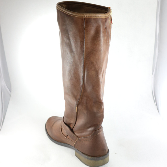 FADED GLORY Tan Riding Style Knee High Boots - Picture 3 of 8